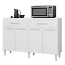 Ver imagem 1 de Balcão de Cozinha Letícia Plus Branco Flex com 4 Portas