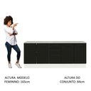 Ver imagem 6 de Kit com 2 Balcões Multiuso 4 Portas 3 Gavetas Agata Madesa