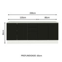 Ver imagem 4 de Kit com 2 Balcões Multiuso 4 Portas 3 Gavetas Agata Madesa