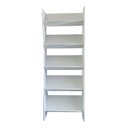 Ver imagem 4 de Estante Armário Expositor Organizador para Livros, Revistas, Quadros. com 5 Prateleiras - Branco