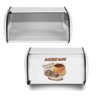 Porta Pão Decorado Cesto Aço Inox com Tampa Retrátil, Grande Capacidade, Ideal para Pães e Bolos Des - 1