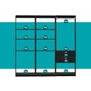 Ver imagem 6 de Guarda-Roupas Closet Modulado Alasca Duo 180cm 3 Peças com 2 Gavetas e Cabideiros Preto Touch