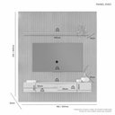 Ver imagem 2 de Painel Riso 218 X 182cm Candian com Nicho - Jcm Movelara Cinamomo/off White
