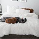 Ver imagem 2 de JOGO DE CAMA CASAL SUPER KING 6 PEÇAS EDREDOM PELÚCIA BRANCO