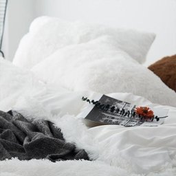 JOGO DE CAMA CASAL KING 6 PEÇAS COM EDREDOM PELÚCIA BRANCO - 4