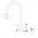 Ver imagem 4 de Torneira Bica Móvel de Parede de Cozinha Tubo Preto para Filtros e Purificadores 7162