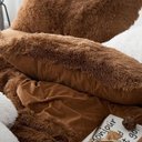 Ver imagem 4 de JOGO DE CAMA SOLTEIRO 6 PEÇAS COM EDREDOM PELÚCIA CARAMELO