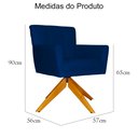 Ver imagem 5 de Poltrona Decorativa Onix Pés Giratório de Madeira Suede Azul Marinho - DS Estofados