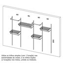 Ver imagem 2 de Closet arara aramado trilho parede super resistente moderno 2,80 BR