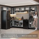 Ver imagem 6 de Armário de Cozinha Completa de Canto Suspenso 465cm Cinza Nice Madesa 06
