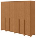 Ver imagem 1 de Guarda-Roupas Casal 6 Portas 6 Gavetas com Pés 100% MDF Imperatore - Lp - Rei de Casa Amendoa Clean