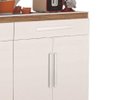 Ver imagem 3 de Balcão Cozinha Madri 4 Portas + 2 Gavetas Cor Branco Canela