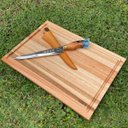 Ver imagem 2 de Estação de Corte para Preparar Massas e Pães 60x40Cm Essence Tábua de Madeira Retangular Churrasco