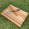 Estação de Corte para Preparar Massas e Pães 60x40Cm Essence Tábua de Madeira Retangular Churrasco - 2