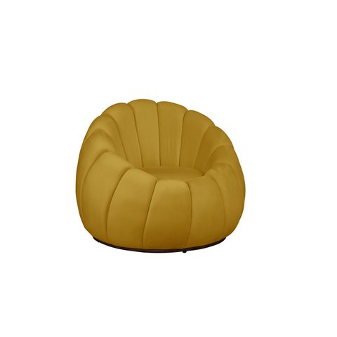 Poltrona Decorativa Base Giratória Concha Veludo - Estopar