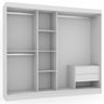 Guarda-roupa Casal Lilia 3 Portas 2 Gavetas com Espelho Branco - Panorama Móveis - 6