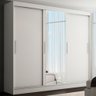 Guarda-roupa Casal Lilia 3 Portas 2 Gavetas com Espelho Branco - Panorama Móveis - 3