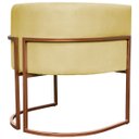 Ver imagem 5 de Poltrona Decorativa Recepção Luna Suede Cores Base de Ferro Bronze