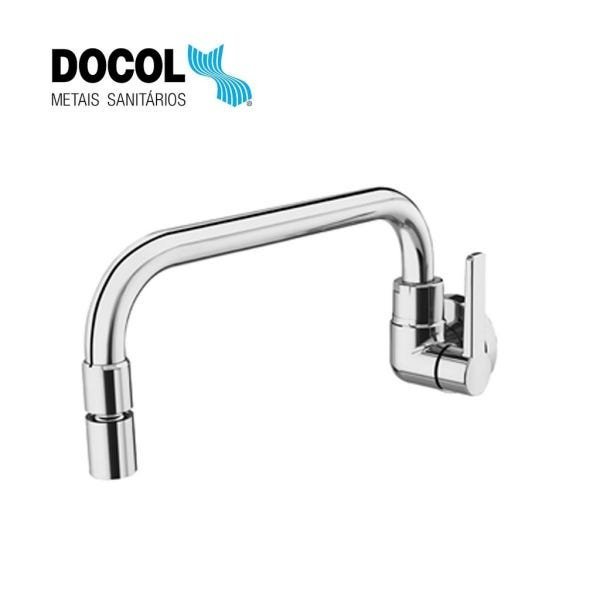 Torneira Cozinha Parede Bica Baixa Docol Gali Metal Cromado:PRATEADO - 2