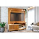 Ver imagem 1 de Rack para TV Ares até 75" 160cm MDP com Rodízios Off White e Cinamomo