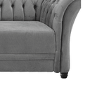 Ver imagem 6 de Sofá Recamier Divã Chesterfield 185cm Sofia Suede Cinza Capitonê- Mabe Magazine
