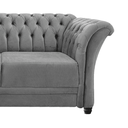 Ver imagem 5 de Sofá Recamier Divã Chesterfield 185cm Sofia Suede Cinza Capitonê- Mabe Magazine