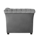Ver imagem 4 de Sofá Recamier Divã Chesterfield 185cm Sofia Suede Cinza Capitonê- Mabe Magazine