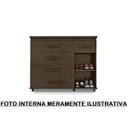 Ver imagem 3 de Cômoda Sapateira 5 Gavetas com chave Madrid cor Branca Brilho