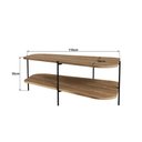 Ver imagem 5 de Mesa de Centro para Sala 109cm Orgânica Chicago - Natural
