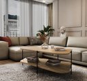 Ver imagem 2 de Mesa de Centro para Sala 109cm Orgânica Chicago - Natural