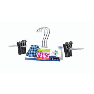 Cabide Cromado para Saia e Shorts - Kit com 3 Peças - Cód00477