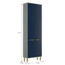 Ver imagem 3 de Paneleiro com 4 Portas Domus Espresso Móveis Azul/Silver/Royal