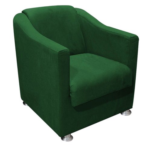 Kit 2 Poltronas Tilla Sala e Escritório Suede Verde