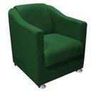 Ver imagem 1 de Kit 2 Poltronas Tilla Sala e Escritório Suede Verde