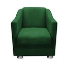 Ver imagem 2 de Kit 2 Poltronas Tilla Sala e Escritório Suede Verde