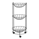 Ver imagem 1 de Fruteira de Chão Redonda Tripla Black - Cód 06318