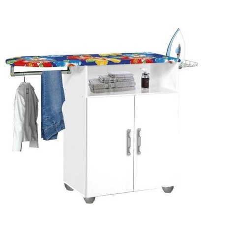 Tábua de Passar Roupa Mdp 02 Portas Branca com Cabideiro