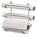 Ver imagem 1 de Suporte Porta Rolo Preto Papel Toalha PVC e Alumínio - 07520