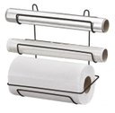 Ver imagem 1 de Suporte Porta Rolo Preto Papel Toalha PVC e Alumínio - 07520