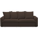 Ver imagem 7 de Sofá Retrátil Reclinável para Sala de Estar Living 195cm Vêneto F04 Veludo Marrom - Lyam Decor