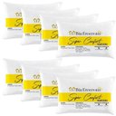 Ver imagem 1 de Kit 8 Travesseiros 50x70cm Antialérgico Lavável Fibra Siliconada Macio Confort - Branco