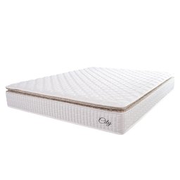 Colchão Casal Queen Molas Ensacadas City Pillow Top 158x198x23cm Branco-bege Hellen Branco-bg - 1