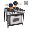 Fogão Industrial Br4Bf 4 Bocas com Forno Linha Bravo - Venâncio - 9