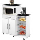 Ver imagem 1 de Fruteira Balcão Tam 06 Rodizios Branco / Marmorizado