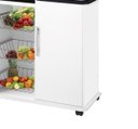 Ver imagem 3 de Fruteira Balcão Orq 2 Portas Branco / Preto / Marmorizado