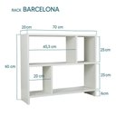Ver imagem 4 de Rack para TV Modelo Barcelona 70cm MDP com Nicho Branco Mercado Das Prateleiras