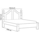 Ver imagem 4 de Cama Casal de Madeira Maciça Clássica para Colchão 138x188 Zahav F06 Café - Lyam Decor