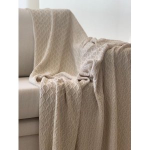 Manta Tricot Entrelace Offwhite