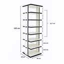 Ver imagem 5 de Sapateira Hall de Entrada Vertical Slim Mdf- 7 Pares Montada