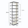 Sapateira Hall de Entrada Vertical Slim Mdf- 7 Pares Montada - 5